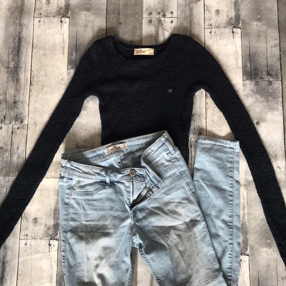 Hollister jean and sweater duo